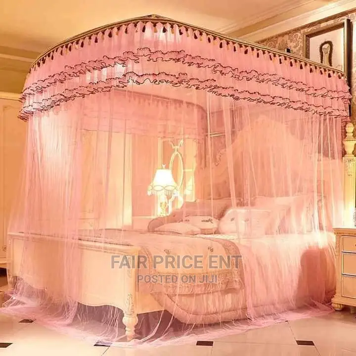 Adjustable Two Stand Mosquito Net 5x6.( Cream)