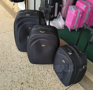 3pcs Travel Handbag (Large, Medium,Small) Suitcase- Black
