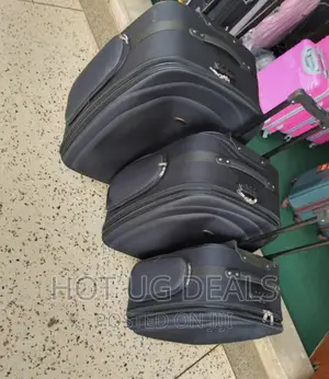 3pcs Travel Handbag (Large, Medium,Small) Suitcase- Black