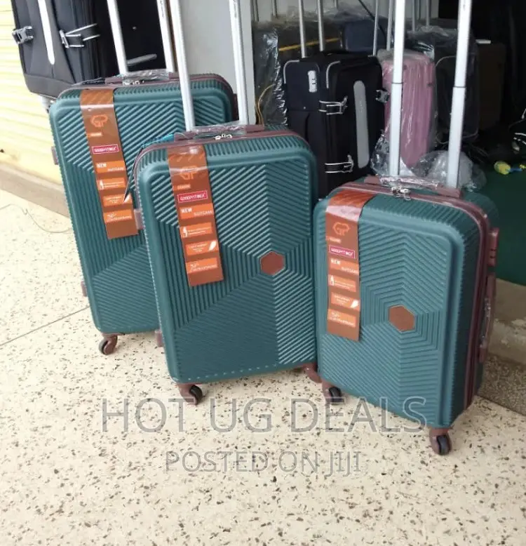 4-Wheel Spinner Plastic Travel Suitcase-Large, Medium, Small