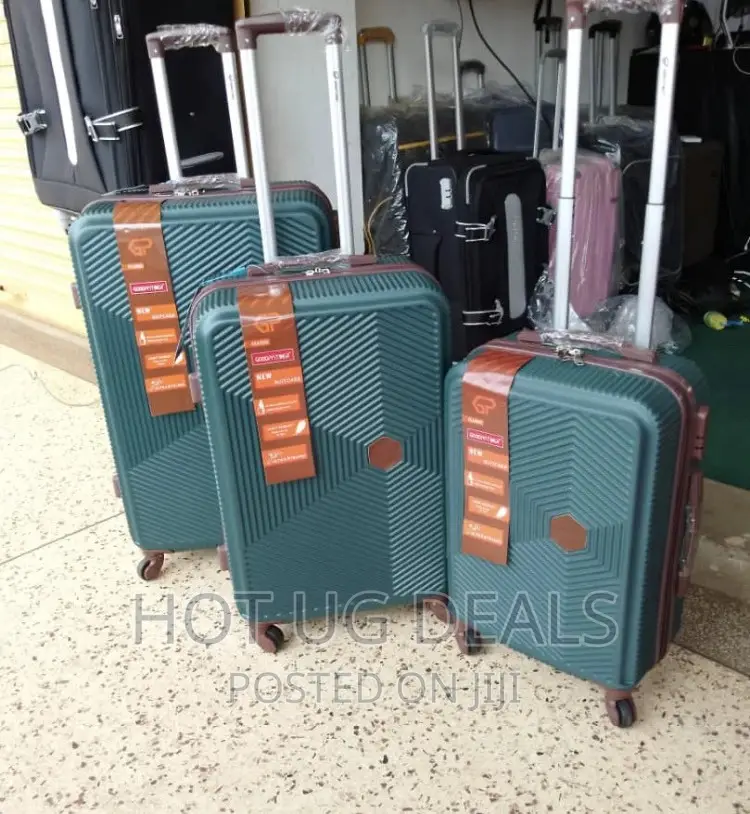 4-Wheel Spinner Plastic Travel Suitcase-Large, Medium, Small