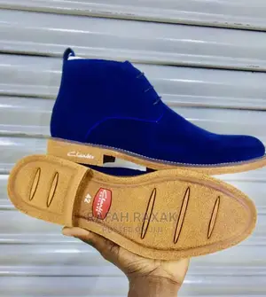 Original Clarks Blue Lace Up Suede Ankle Boots