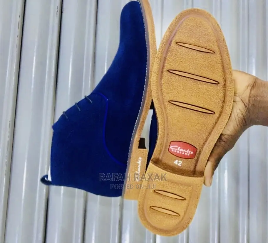 Original Clarks Blue Lace Up Suede Ankle Boots