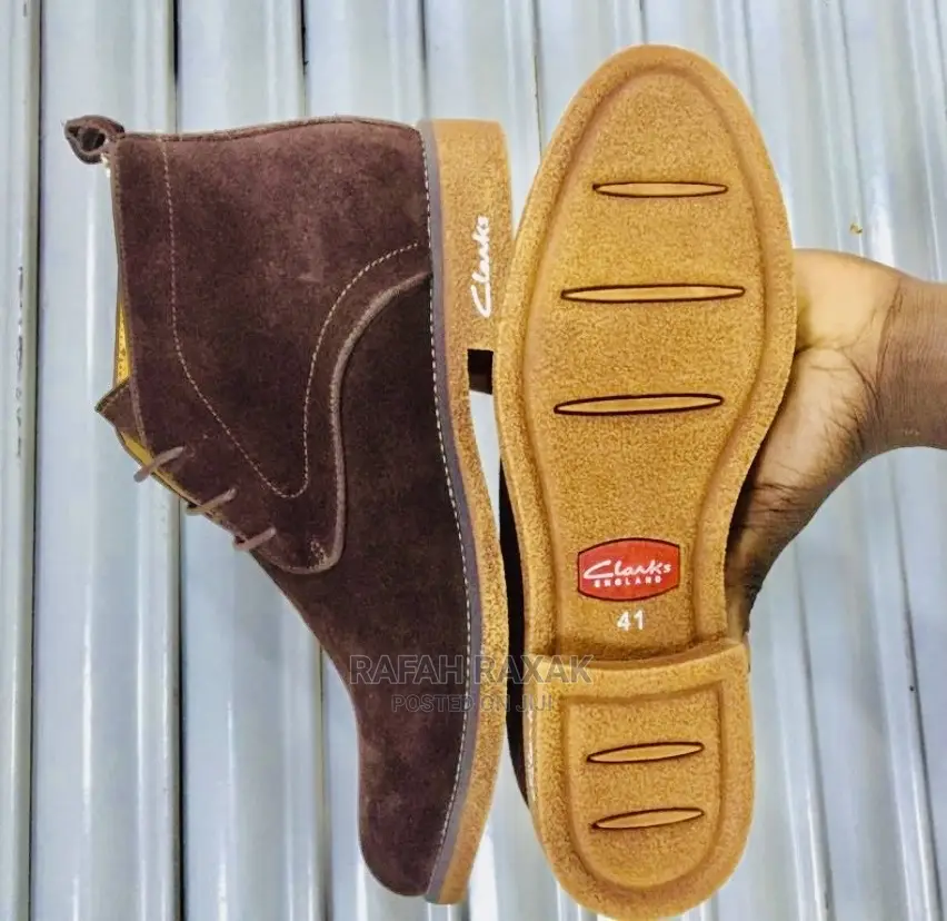 Original Clarks Chocolate Suede Lace Up Ankle Boots