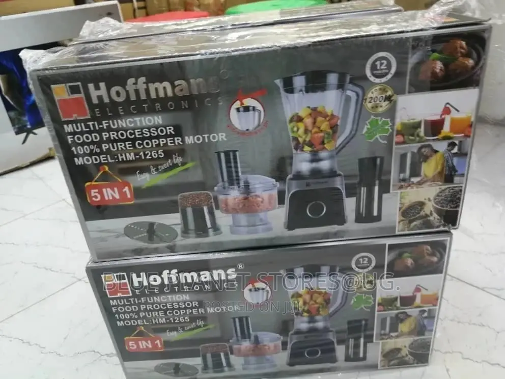 HOFFMANS 5-in-1_//_1.8l Food Processors \\ 1200w \\ HM-1265