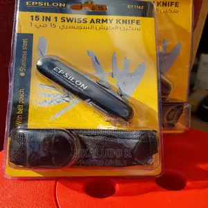 15-in-1 Swiss Army Stainless Steel Knife With Belt Pouch