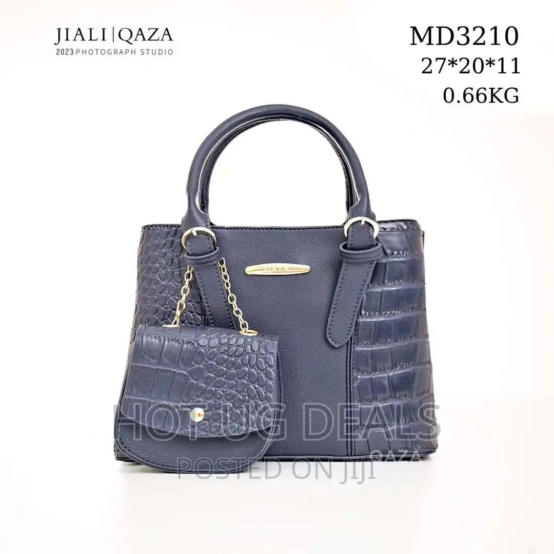 2pc Ladies Designer Handbag - Dark Blue
