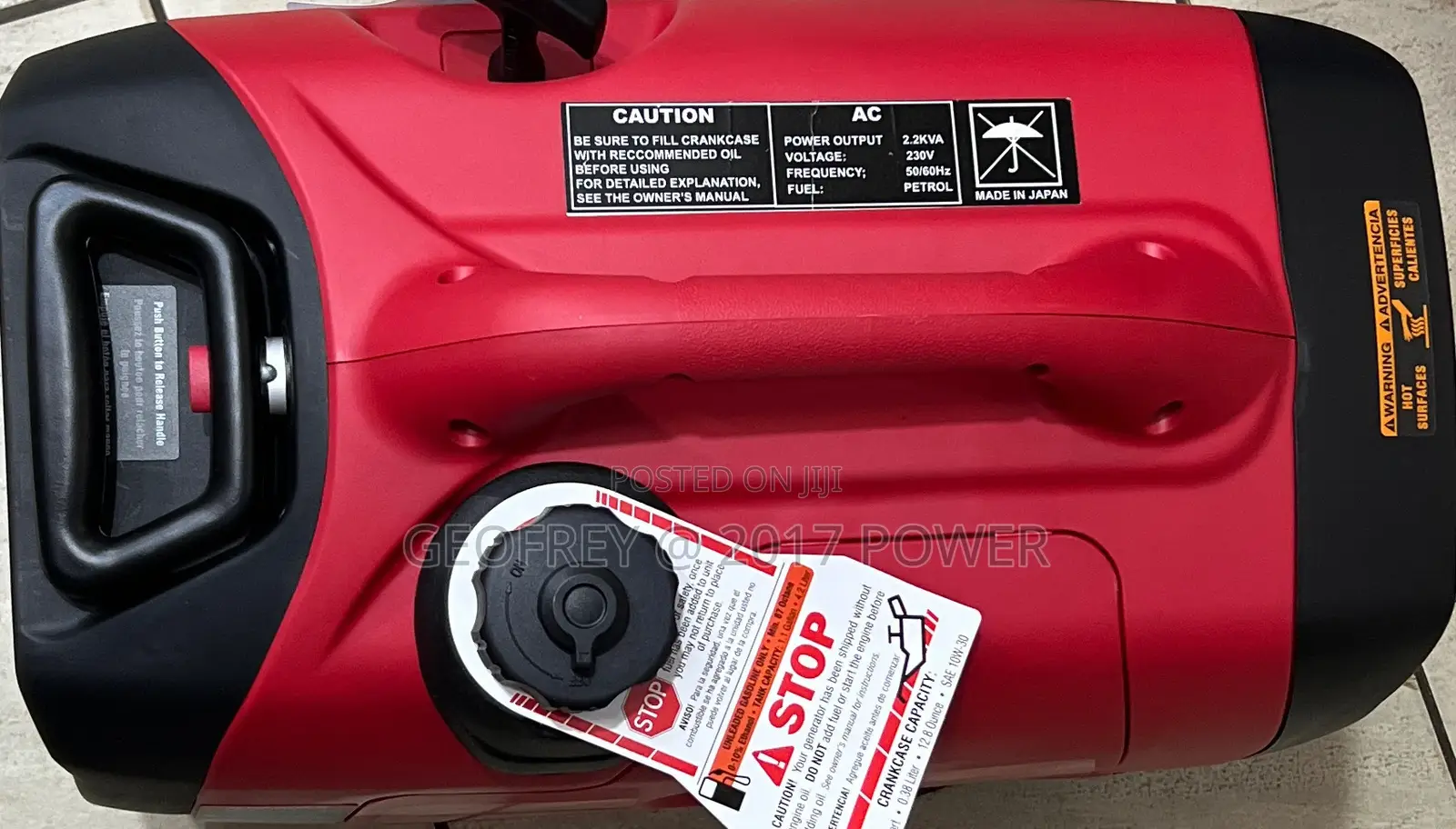 Honda Inverter Generator Eu2200i , Extremely Silent,