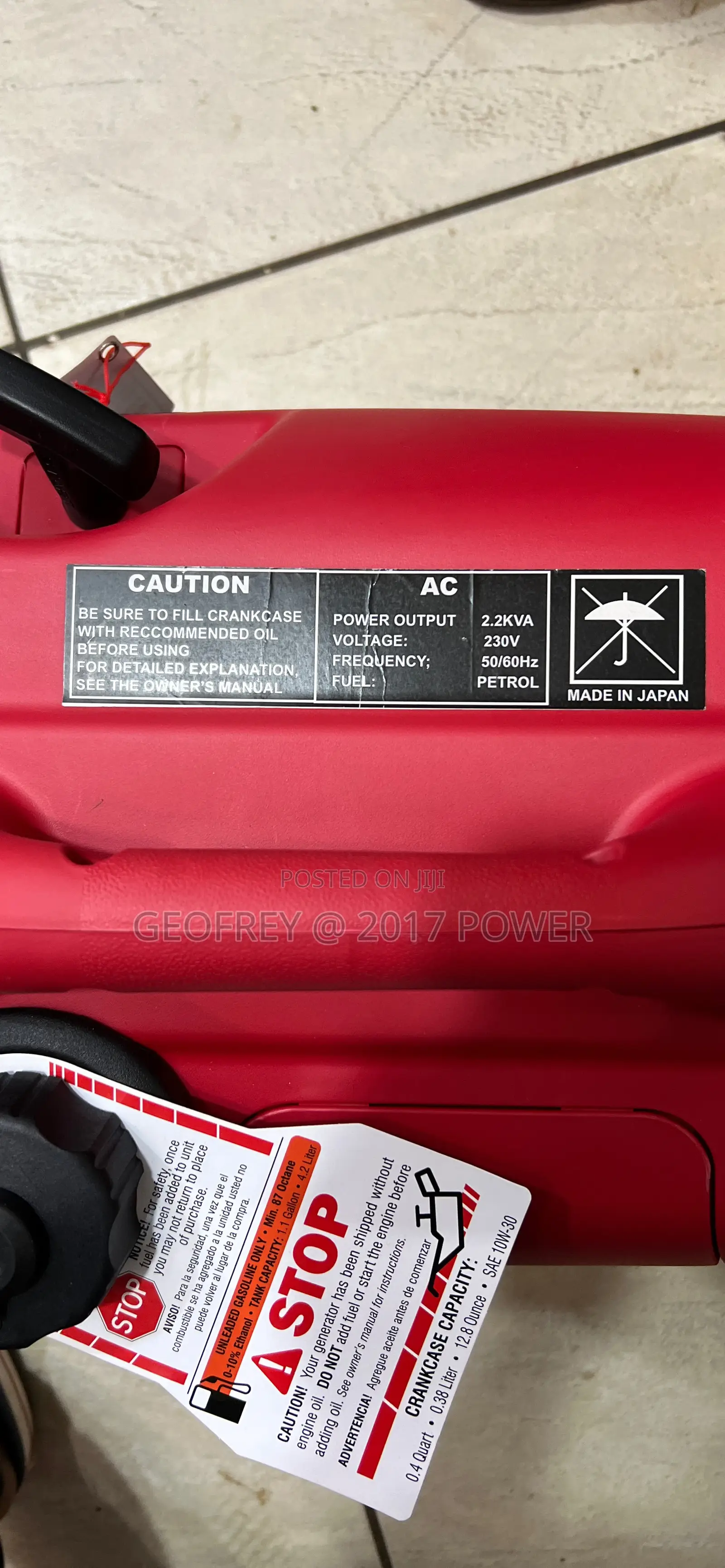 Honda Inverter Generator Eu2200i , Extremely Silent,