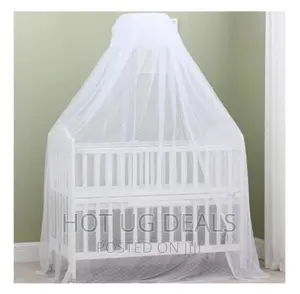 Baby Cot Mosquito Net With Stand - White