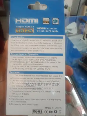 Hdmi Extender by Cat 5e/6 Cable