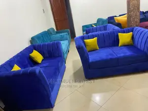 5 Seater Sofa Set Blue