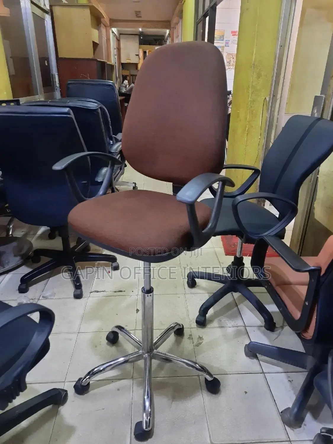 Brown Counter Chair