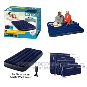 Intex Pressure Mattress Navy Blue