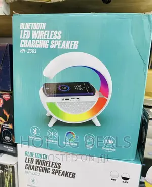 Bluetooth Speaker Wireless Phone Charger Stand LED Lamp
