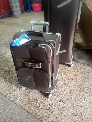 Original KZGS Double Wheels Cloth Suitcase.Small.( Brown)