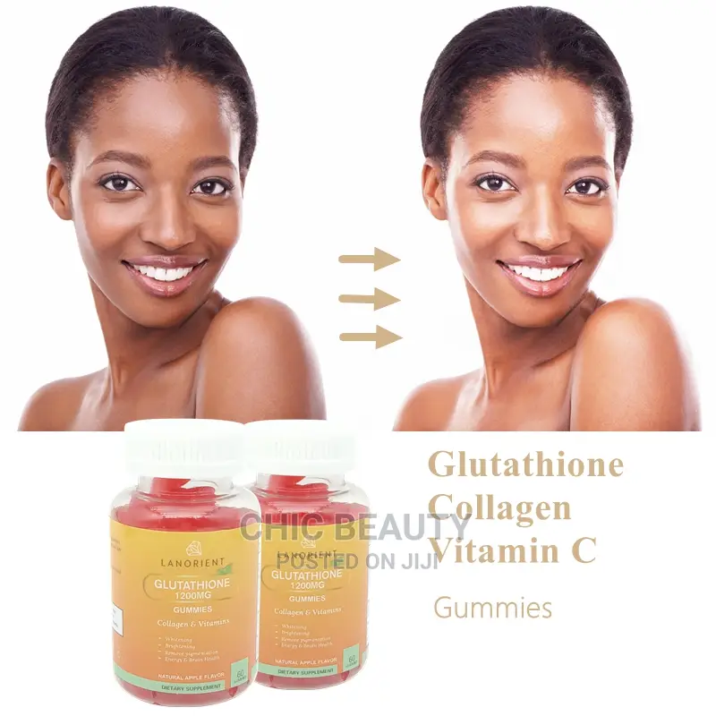 Glutathione, Collagen Gummies for Skin Lightening Glow 60pcs