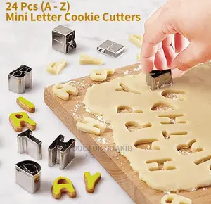 24pcs Alphabet Cookies Press/Cutter/Molds