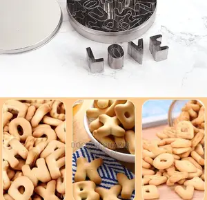 24pcs Alphabet Cookies Press/Cutter/Molds