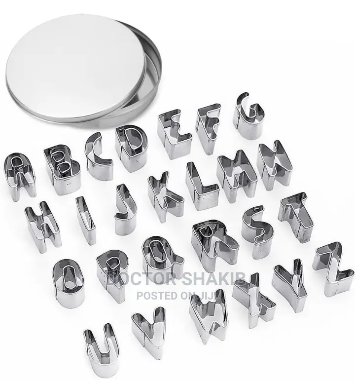 24pcs Alphabet Cookies Press/Cutter/Molds