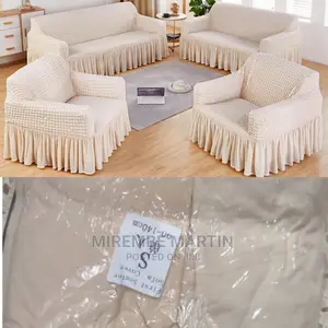 Cream Elastic Sofa Cover