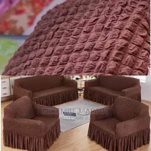 Coffee Brown Elastic Sofa Cover