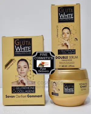 Gluta White USA Formular Set of Cream Big 300g, Serum Soap