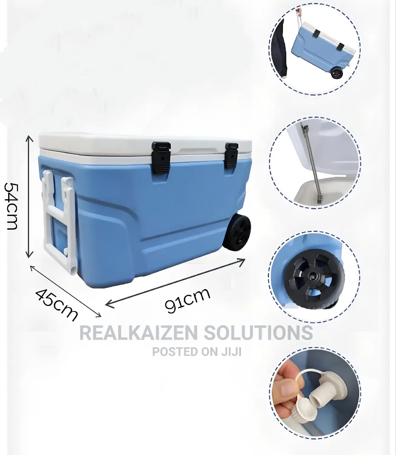 ECOOLER 120liters Quart Cooler Box With Wheels and Handle