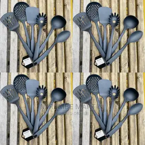 Black Silicone Cooking Set