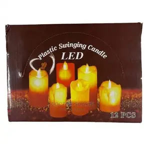White/Red Pillar Smokeless Led Candles