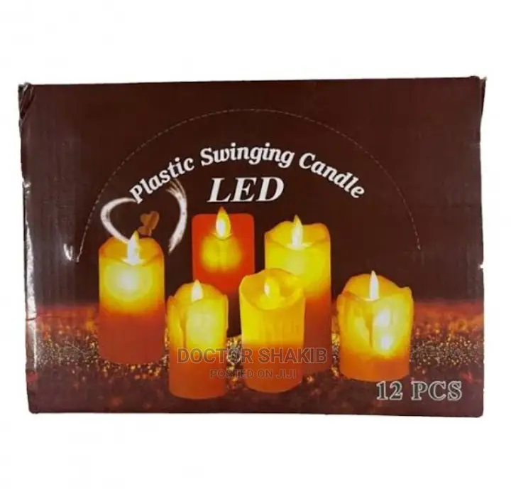 White/Red Pillar Smokeless Led Candles