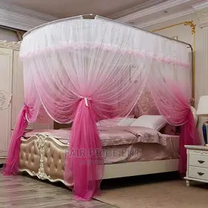 2 Stands Adjustable Mosquito Nets.6x5.( White)
