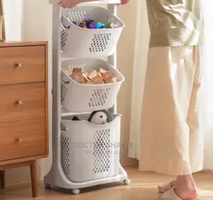 4-tier Plastic Bathroom Kitchen Storage Organizer Rack