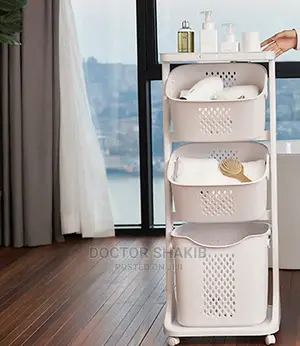 4-tier Plastic Bathroom Kitchen Storage Organizer Rack