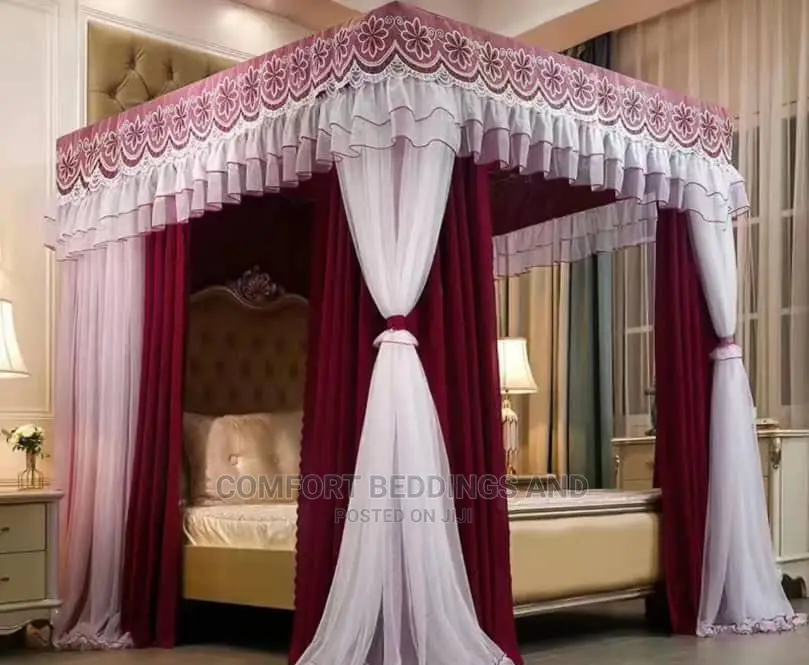 Five by Six Four Stand Mosquito Net Maroon