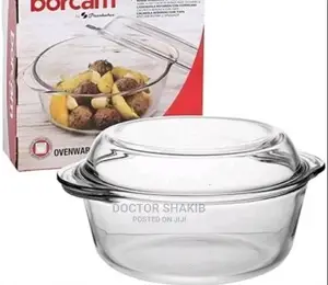 Round Shape Glass Cooking Pot/Casserole