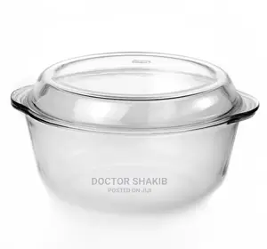 Round Shape Glass Cooking Pot/Casserole