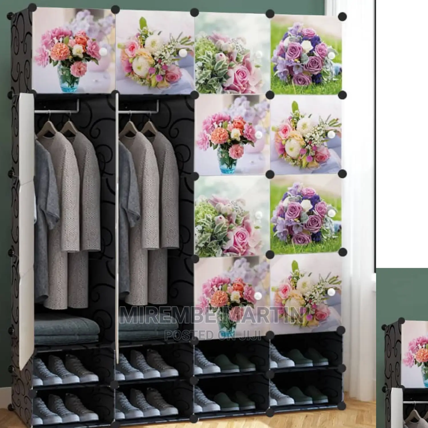 Plastic Wardrobe Color Black