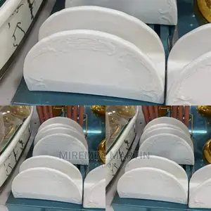 White Glass Tissue Holder