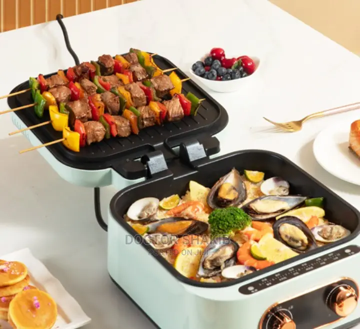 Double Sided Electric Griddle Heating Grill Machine