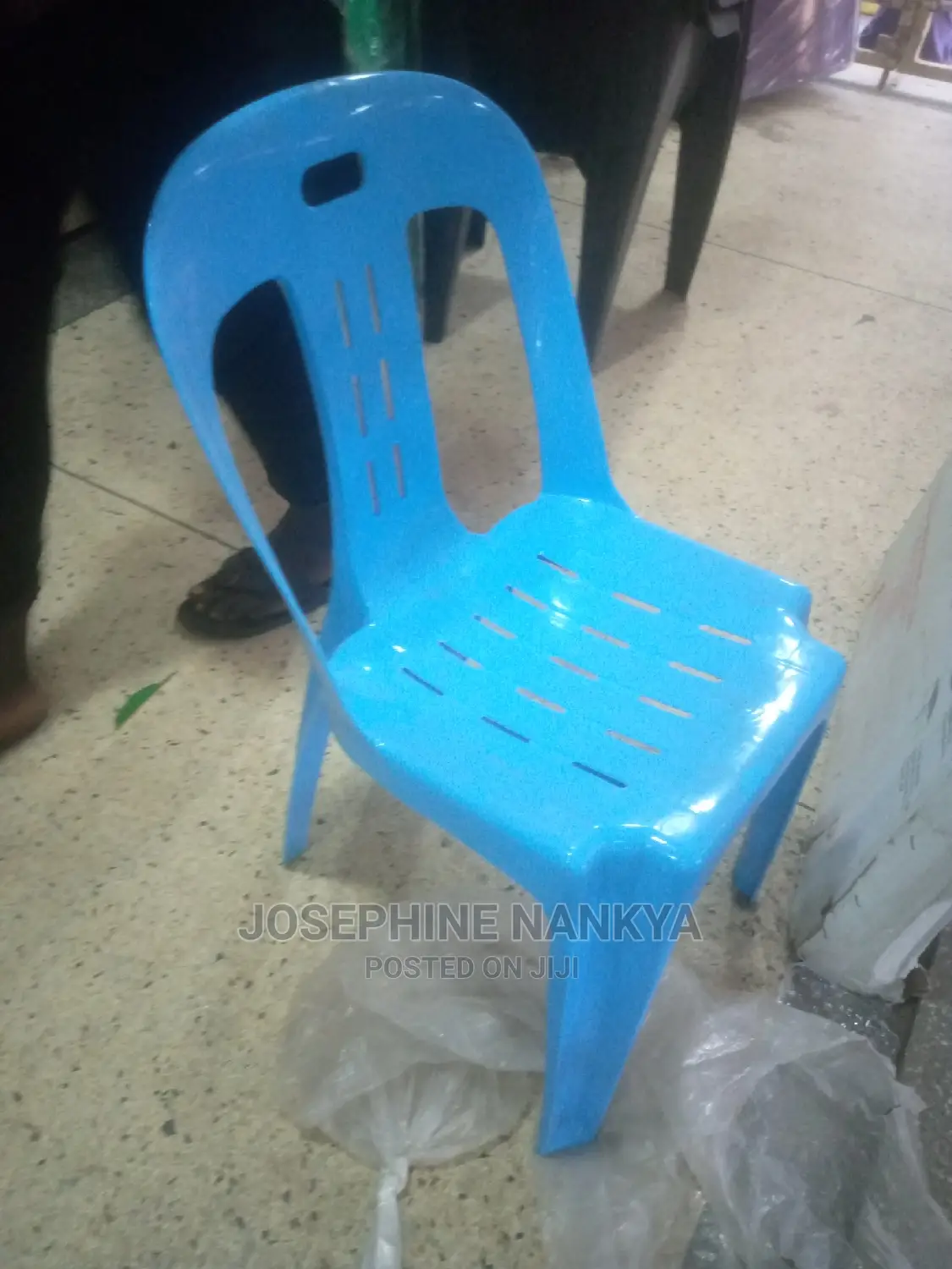 Armless Chair, Blue
