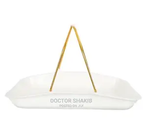 Plastic Tray With Metallic Golden Handles