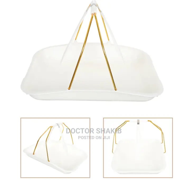 Plastic Tray With Metallic Golden Handles