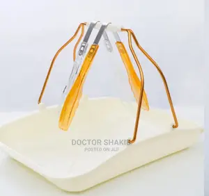 Plastic Tray With Metallic Golden Handles