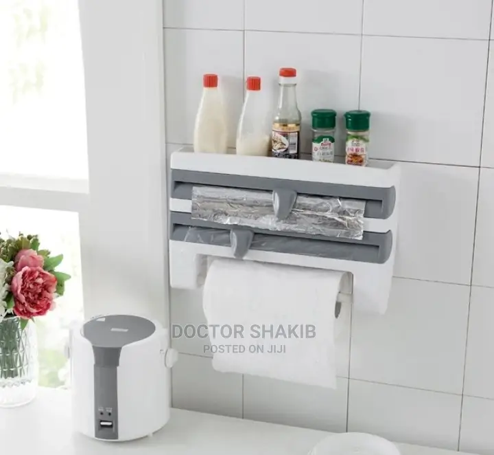 Multifunction Kitchen Cling Film Holder and Cutter