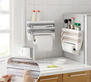 Multifunction Kitchen Cling Film Holder and Cutter