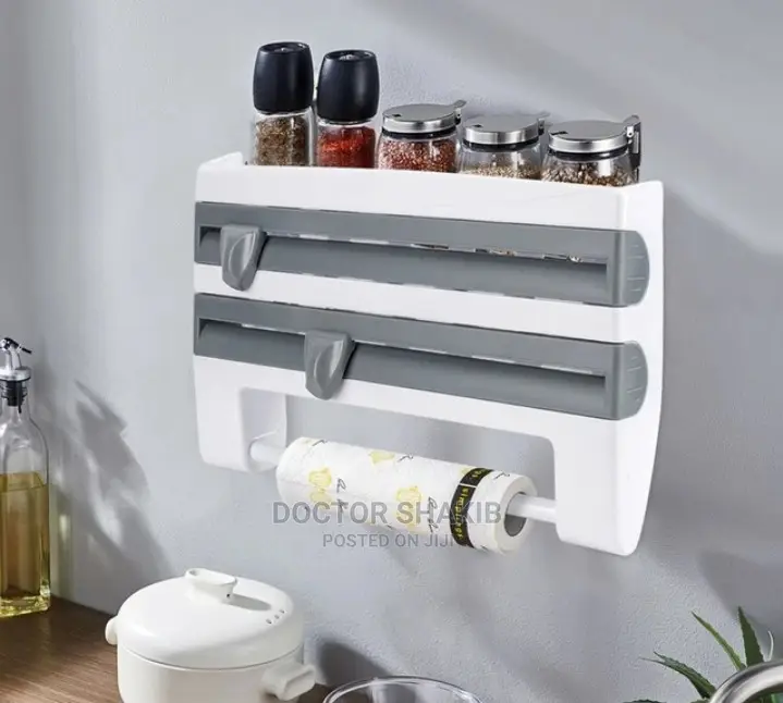 Multifunction Kitchen Cling Film Holder and Cutter