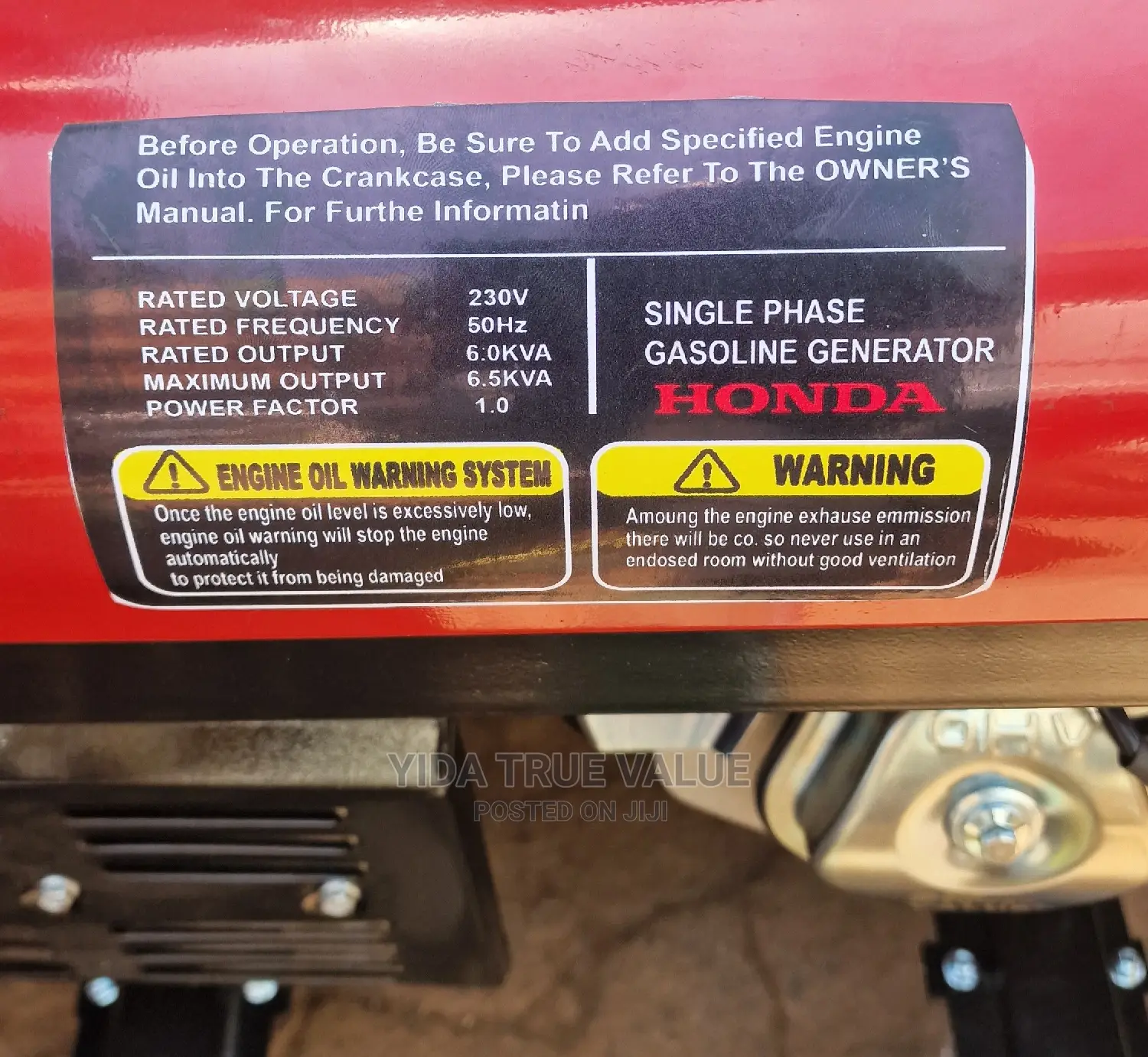 Generator Honda Japan 6.5kva