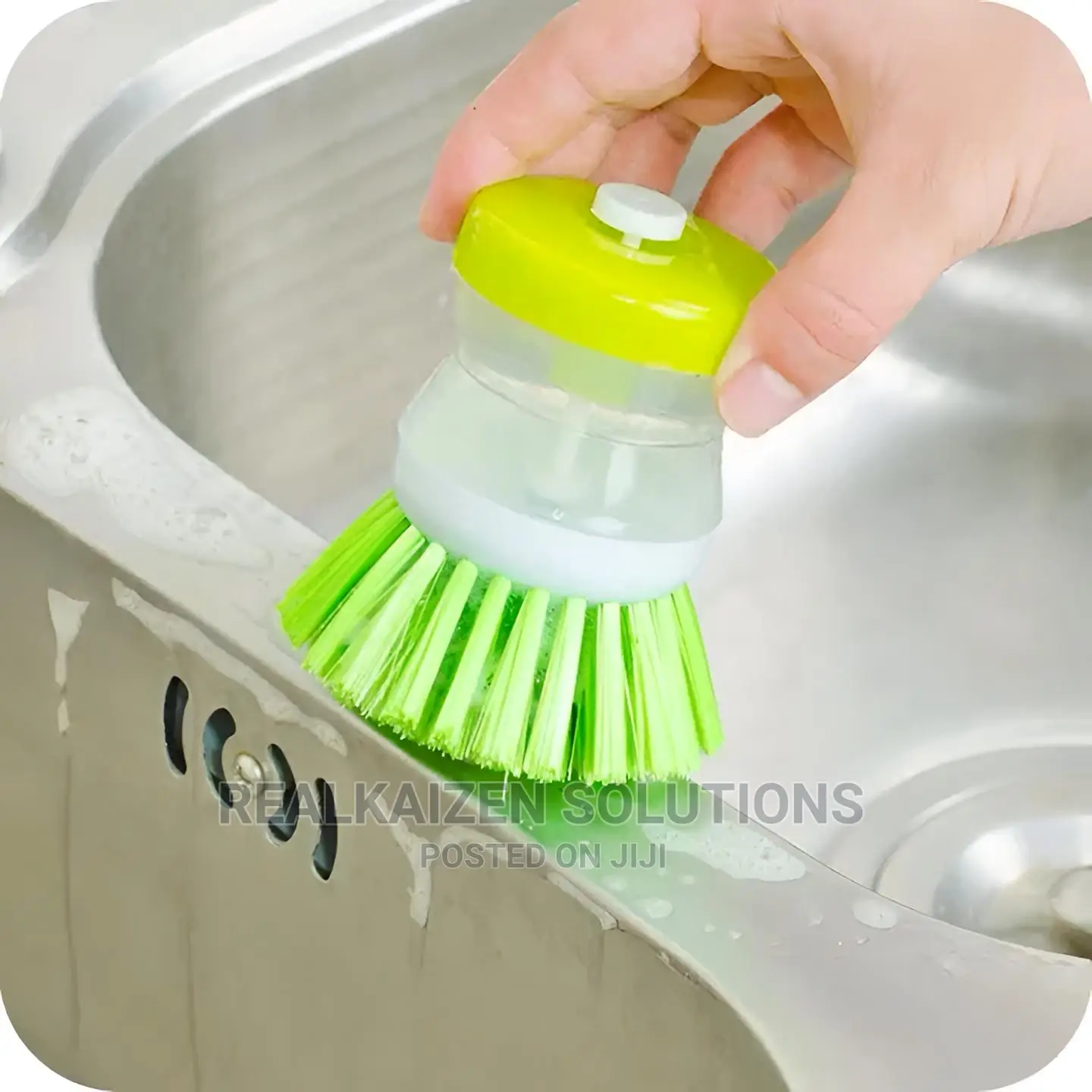 BAX Palm Dish Brush With Washing Liquid Dispenser
