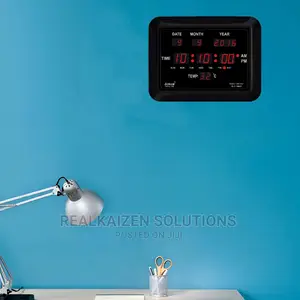 SONAM Premium Quartz Electric LED Wall Clock | Temp Display